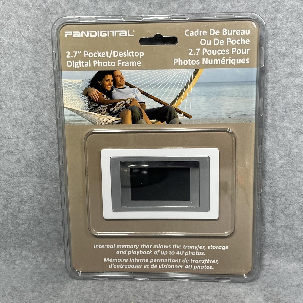 Pandigital 2.7" Pocket Desktop Digital Photo Frame‎ PAN2701AFR USB New Sealed